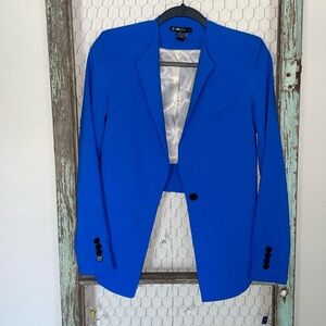 Blue Asymmetrical Blazer
